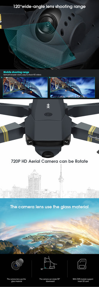 Skyhawk HD Foldable Air Selfie Drone With Camera