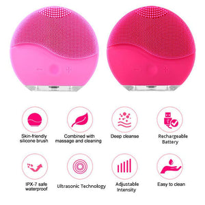 FaceSolo™ Ultrasonic Electric Facial Cleansing Brush, Massager And Exfoliator