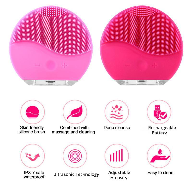 FaceSolo™ Ultrasonic Electric Facial Cleansing Brush, Massager And Exfoliator