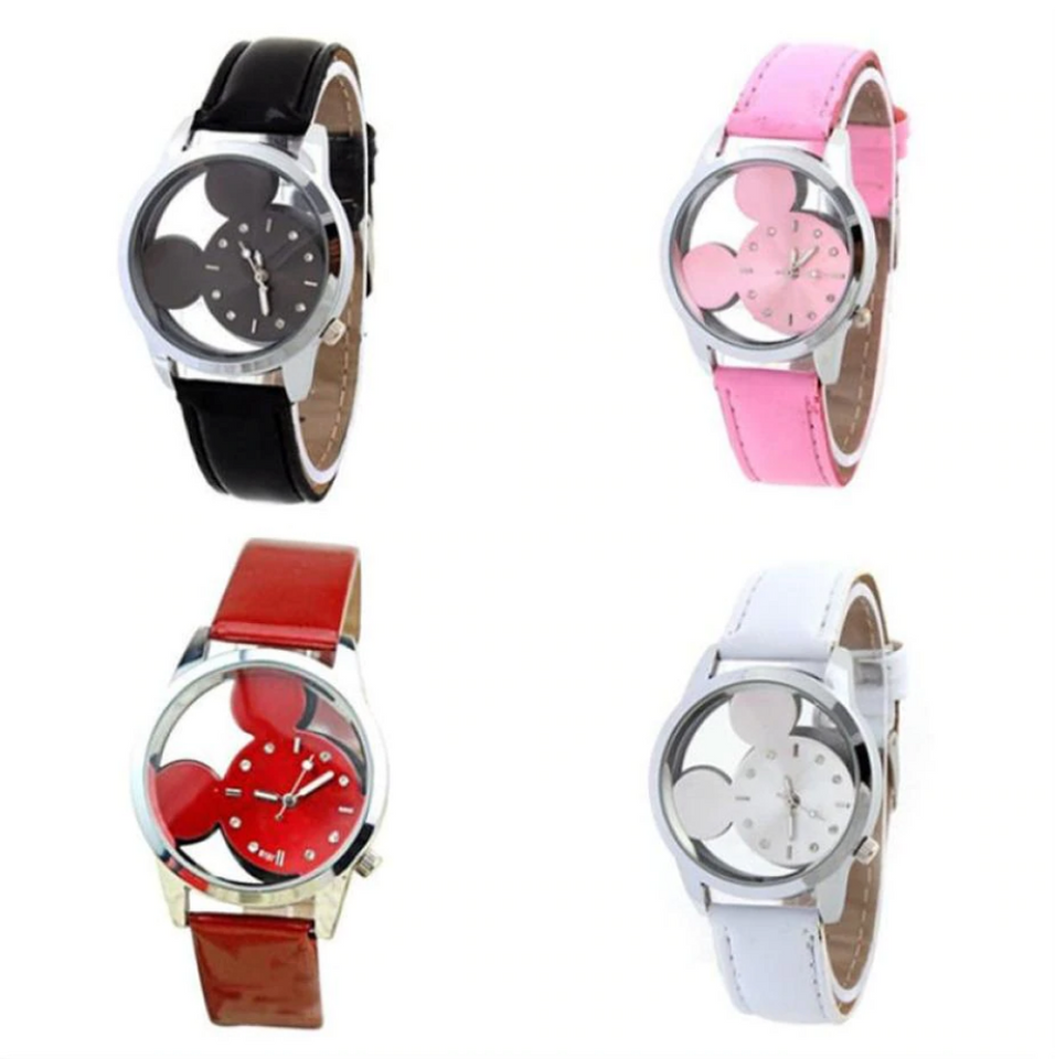 Designer Mickey Mouse Crystal Hollow Watch