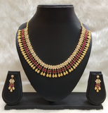 Royal Ruby Beaded Necklace Set