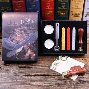 Harry Potter Quill Feather Pen With Wax Sealing And Diary With Admission Letter Gift Set