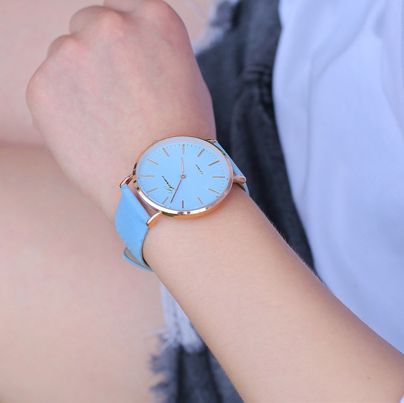 Designer Solar Light Band And Dial Color Change Women Watch