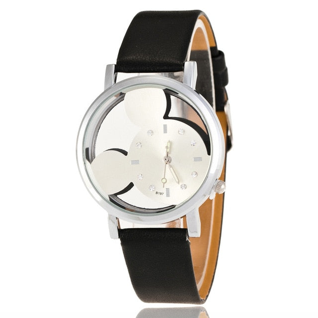 Designer Mickey Mouse Crystal Hollow Watch