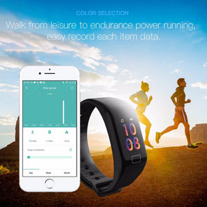 Blood Pressure Heart Rate Smart Watch Bracelet With Sleep Monitor