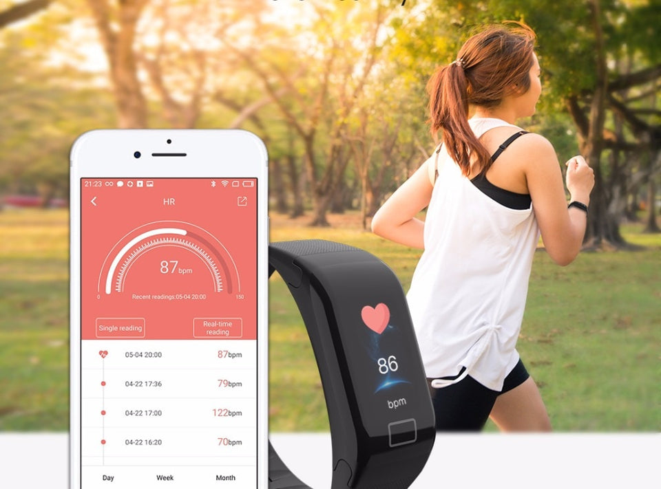 Blood Pressure Heart Rate Smart Watch Bracelet With Sleep Monitor