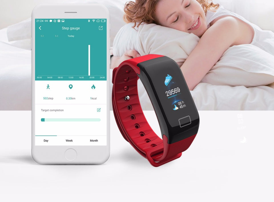 Blood Pressure Heart Rate Smart Watch Bracelet With Sleep Monitor