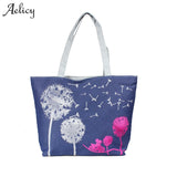 Canvas Printed Women Beach Shopping Tote Shoulder Hand Bag