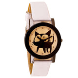 Unisex Funky Cat Lover Delight Designer Faux Leather Wrist Watch