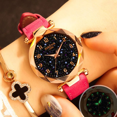 Multiple Colors Galaxy Star Designer Womens Bracelet Watch