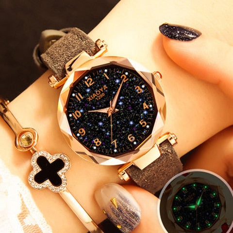 Multiple Colors Galaxy Star Designer Womens Bracelet Watch