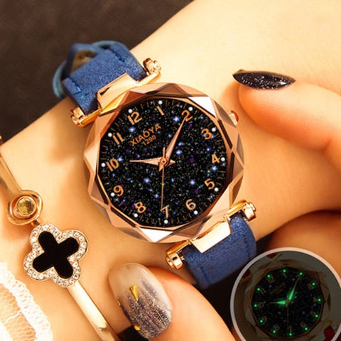 Multiple Colors Galaxy Star Designer Womens Bracelet Watch