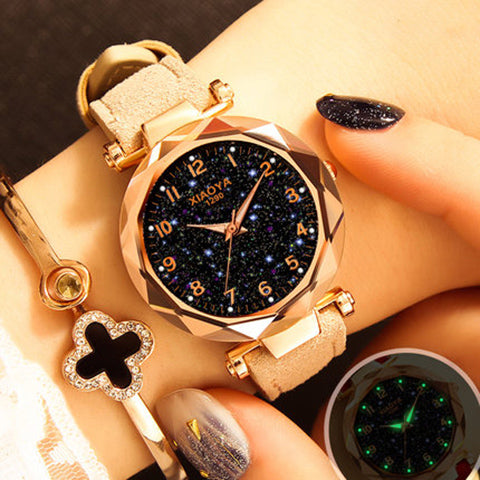 Multiple Colors Galaxy Star Designer Womens Bracelet Watch
