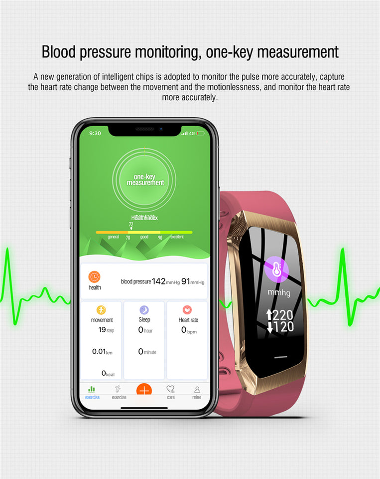 Fitband BP Watch Waterproof Blood Pressure Heart Rate Monitor