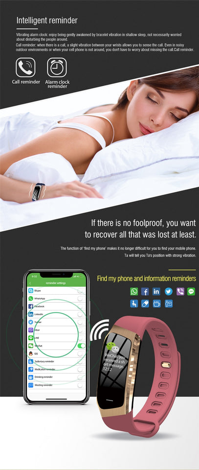 Fitband BP Watch Waterproof Blood Pressure Heart Rate Monitor