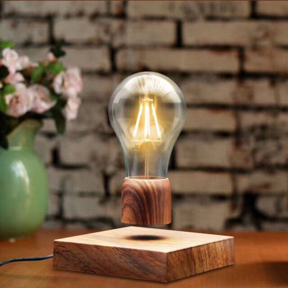 Original Magnetic Levitating Desk Lamp with Wooden Base