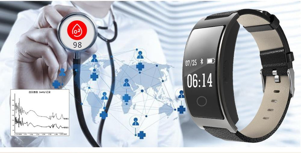 Fitband™ Professional Blood Pressure Smart Watch and Heart Rate Monitor