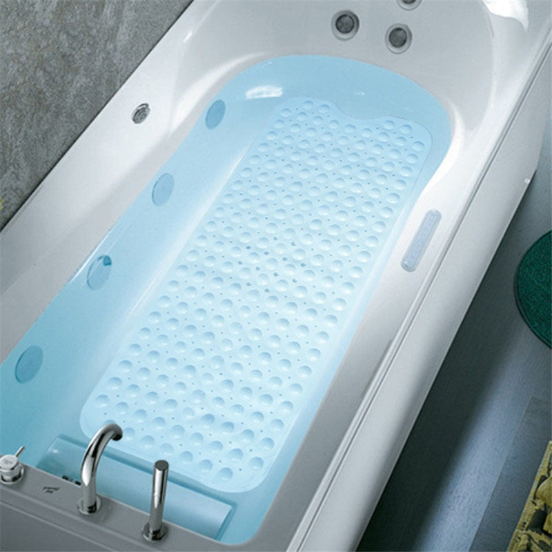 Anti-skid Bath Mat Soft Bathroom Massage Mat Suction Cup Non-slip Bathtub Carpet