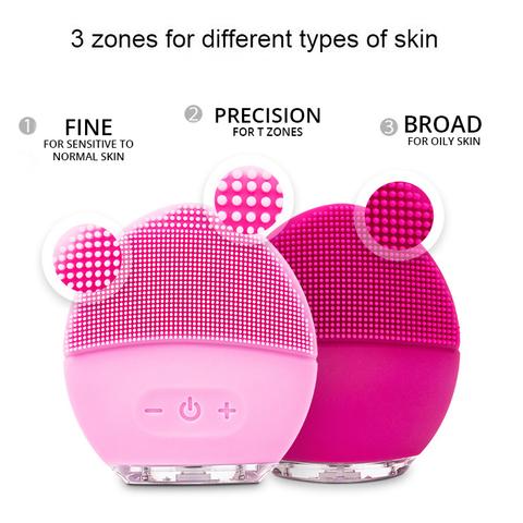 FaceSolo™ Ultrasonic Electric Facial Cleansing Brush, Massager And Exfoliator